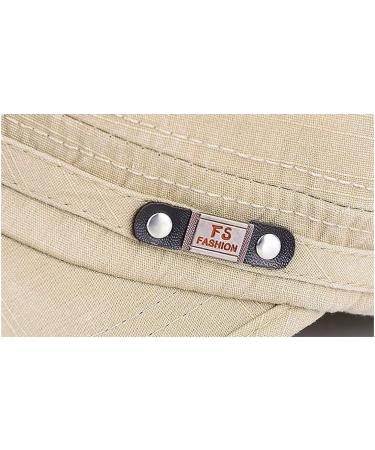 Glamorstar Unisex Cadet Army Cap | Washed Cotton Twill Military Hat - Beige - Buy Online on GoSupps.com