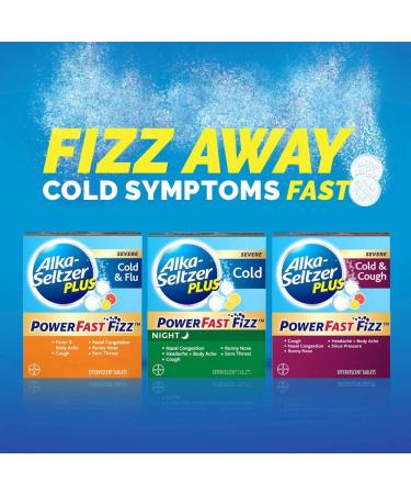 ALKA-SELTZER PLUS Non-Drowsy Cold PowerFast Fizz Tablets - 20 Count Citrus - Buy Online on GoSupps.com