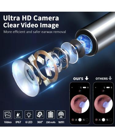 Furneet Ear Wax Removal Tool with 8 Pcs Ear Set | 1080P HD Camera and Light | Ear Cleaner Kit for iPhone, iPad, Android | Earwax Removal Kit - Buy Online on GoSupps.com