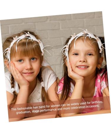 minkissy White Garland White Wreath Plume Headdress Kids Hair Accessories Hairband for Women Hair Accessories for Kids Women Headpiece Kids Headpiece Hair Bands Girl Child Princess Headband - Buy Online on GoSupps.com