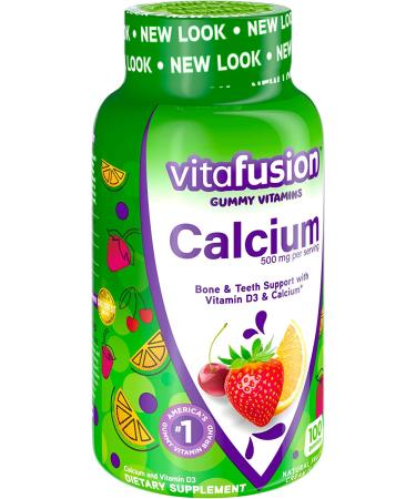 VitaFusion Calcium Gummies - 500mg, Natural Fruit & Cream Flavors, 100 Count - Buy Online on GoSupps.com