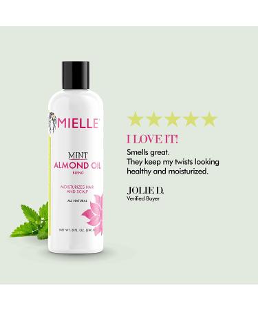 Mielle Organics Mint Almond Oil - 8 oz | Healthy Hair and Scalp Treatment - Buy Online on GoSupps.com