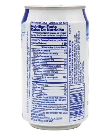 Iberia Coconut Water with Pulp 10.5 fl oz - Pack of 24 | Natural Hydration Drink - Buy Online on GoSupps.com