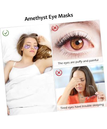 1 Pair Jade Eye Eye Care Cooling Eye Eye Eye Eye for Bags Under Eyes Sleeping Sleeping Glasses Amethyst Blindfold Purple - Buy Online on GoSupps.com
