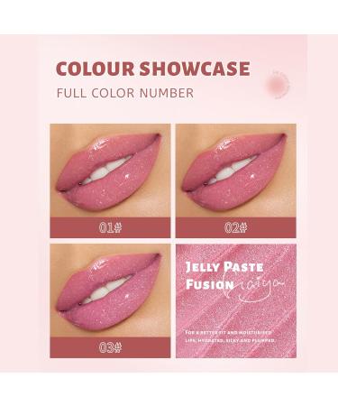 3Pcs Glitter Jelly Lipstick Set - Glossy Shimmer Lip Balm | Moisturizing Color-Changing Lip Gloss | Waterproof and Nourishing - Buy Online on GoSupps.com