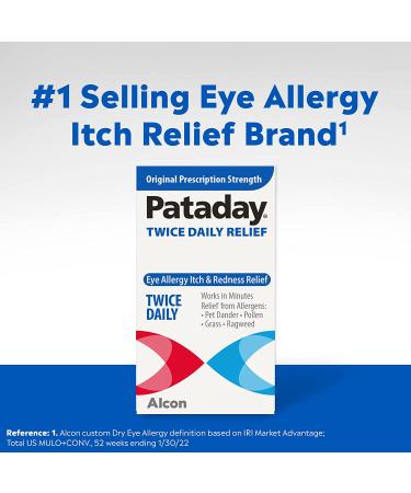 ALCON Pataday Twice Daily Relief Eye Drops 0.17 Fl Oz | Fast Relief for Allergy Symptoms - Buy Online on GoSupps.com