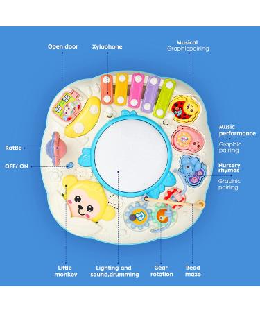 Musical Activity Table for 1-3 Years Old - Baby Learning Toys for Boys and Girls (11.7x11.7 inches) - Buy Online on GoSupps.com