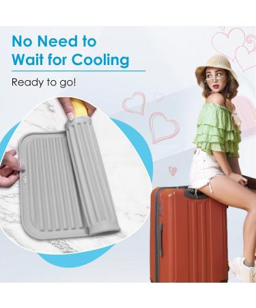 AMIJEAL Large Silicone Heat Resistant Mat - Ideal for Curling Iron Flat Iron & Hair Styling Tools | Portable Hot Pad Cover with Velcro for Travel & Home - Grey - Buy Online on GoSupps.com