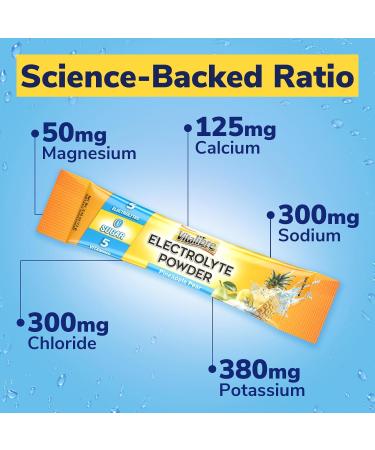 Vitalibre Electrolytes Powder Packets | 16 Stick Packs Magnesium Ashwagandha Complex 90 Capsules - Buy Online on GoSupps.com