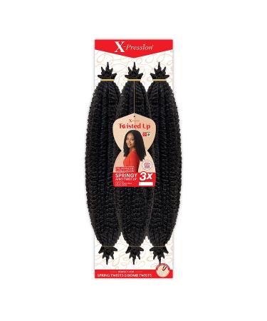Outre Crochet Braids X-Pression Twisted Up 3X Springy Afro Twist 24" (1-Pack, 1B) 1-pack 1B