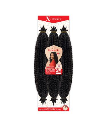 Outre Crochet Braids X-Pression Twisted Up 3X Springy Afro Twist 24" (1-Pack, 1B) 1-pack 1B - Buy Online on GoSupps.com