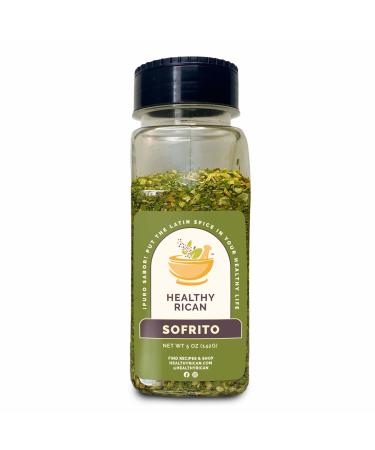 Healthy Rican Adobo Sazon Sofrito Spice Herb Seasoning Mixes Non GMO No MSG Preservatives Artificial Flavors Gluten Free Diabetes Low Sodium Keto Friendly Whole 30 Approved (Sofrito) (Large) Sofrito (Large)