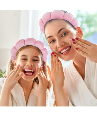 WLLHYF Spa Headband Sponge Terry Towel Cloth Fabric Headband Puffy Fashion Hairband Thick Padded Hair Hoops Non Slip Valentine's Day Hair Accessory for Women Girls Washing Face Skin Care Makeup Pink - Buy Online on GoSupps.com