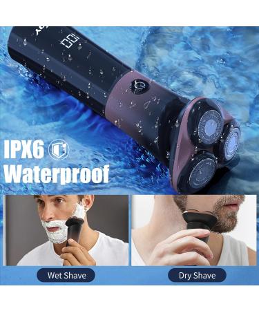 Sejoy Electric Shavers for Men - Rechargeable Self-Sharpening IPX6 Quick Release Blade Long Life Twilight Orange - International Shipping Available - Buy Online on GoSupps.com