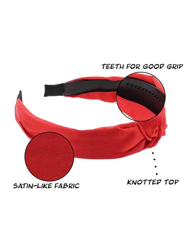 Red Satin Knot Headband | Stylish Hair Accessory for Women - Buy Online on GoSupps.com