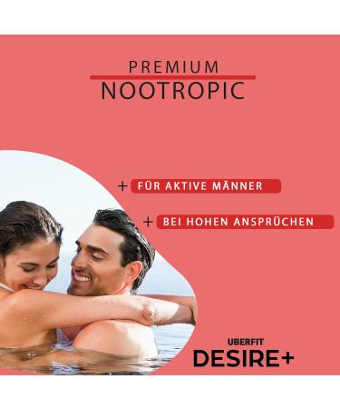 Uberfit Desire+ Natural Complex for Active Men - Premium L-Arginine Tribulus Maca Guarana Ginkgo & More (90 Vegan Capsules) - Shop Internationally! - Buy Online on GoSupps.com