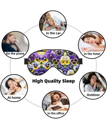 Blue Flowers Print Unisex Eye Mask | Soft Comfortable Light-Blocking Sleep Mask for Better Rest - Buy Online on GoSupps.com
