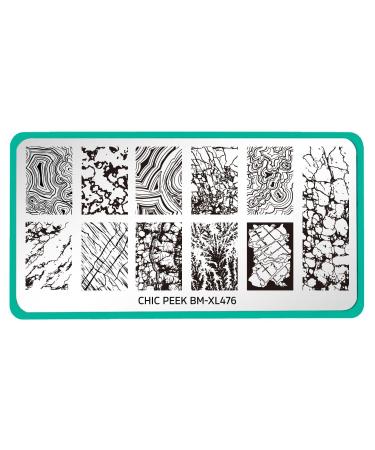Maniology Heart of Stone Nail Stamping Plate (BM-XL476) - Chic Marble Nail Designs & Crystals | Ship Worldwide - Buy Online on GoSupps.com