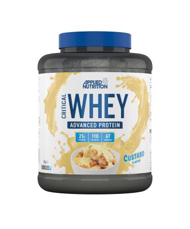 Applied Nutrition Critical Whey Protein Powder 2kg - High Protein Powder Protein Milkshake Muscle Building Supplement with BCAAs & Glutamine (2kg - 67 Servings) (Custard Cream) Custard Cream 2 kg (Pack of 1)