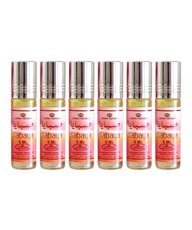 Al-Rehab Sabaya Concentrated Perfume Rollerball For Unisex 6 Ml/0.20 Oz (Pack Of 6)