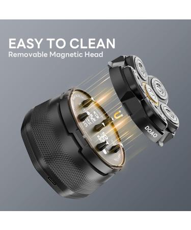 DOAO Men's Waterproof Cordless Head Shaver 2024 - 6D Flexible Head, Magnetic Blade, USB-C Port - Dry/Wet Electric Shaver for Bald Men - Buy Online on GoSupps.com