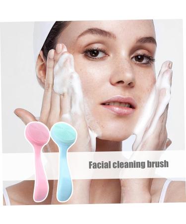 Silicone Face Scrubber Set - 2PCS Manual Facial Cleansing & Exfoliating Brush for Women - Gentle Face Care Tool - Buy Online on GoSupps.com