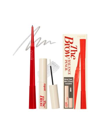 Espoir The Brow Balance Pencil Combo #6 Light Taupe (Mini Clear Eyebrow Mascara Included) | Eyebrow Pencil for Natural and Easy Draw without Clumps | Detailed and Rich Eyebrow Texture | Korean Makeup 0 Ounce (Pack of 1) Light Taupe Combo