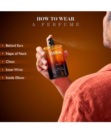 My Life For Him Liquid Perfume For Men 100ml Premium Eau De Parfum Ambery & Citrus Fragrance - Buy Online on GoSupps.com