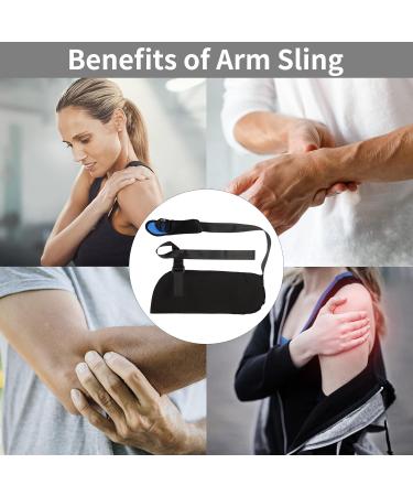 Premium Arm Sling Support - Ergonomic Shoulder Immobilizer for Broken Bones Rotator Cuff Dislocation & Sprains | Left & Right Adjustable Brace - Buy Online on GoSupps.com