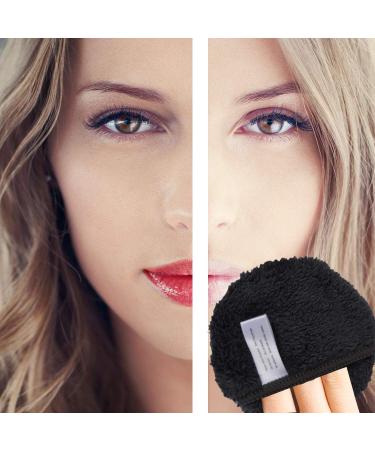 Kinhwa Reusable Makeup Remover Pads - Super Soft Washable Microfiber Facial Cleaning Pads with Laundry Bag (6 Pieces Black) | Eco-Friendly & International Shipping - Buy Online on GoSupps.com