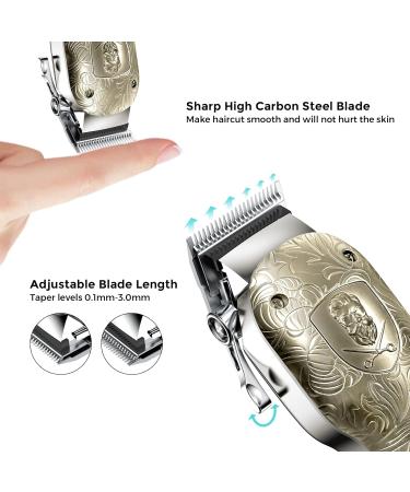 Cosicosy Electric Hair Trimmer Set for Men - Cordless Beard Trimmer and Hair Clippers Kit with LCD Display and 8 Combs - Rechargeable Hair Shaver in Gold - Professional Grooming Tools by Cosicosy - Buy Online on GoSupps.com