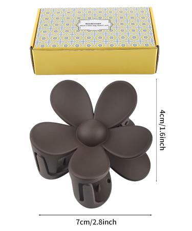 Gmdrounz Flower Claw Hair Clips - 12 Pc Large Matte Jaw Clips for Thick Hair - Non-Slip Strong Hold Barrettes for Women & Girls - Trendy & Cute Accessories - Buy Online on GoSupps.com