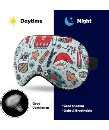Ugly Christmas Sweater Party Sleep Mask | Adjustable Eye Cover for Sleeping | Blocks Light for Night Travel Nap | Men Women - Buy Online on GoSupps.com