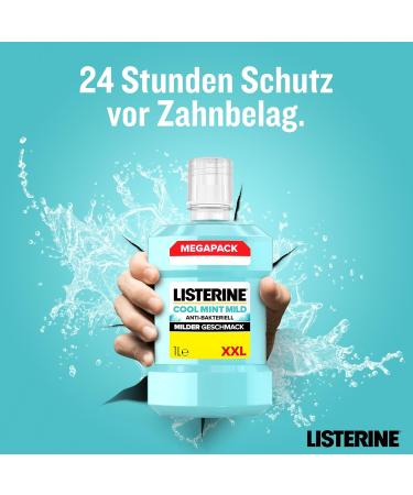 Buy Listerine Cool Mint Mild Antibacterial Mouthwash 1000 ml - Alcohol-Free Long-Lasting Freshness (1 Pack) - Ship Internationally - Buy Online on GoSupps.com