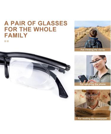 OuShiun Adjustable Focus Reading Glasses -6D to +3D | Variable Focus Glasses for Men & Women | International Shipping Available - Buy Online on GoSupps.com