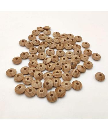 100pcs Beech Wooden Abacus Beads Unfinished DIY Handmade Mom Necklace Making Family Charm Decoration - Buy Online on GoSupps.com