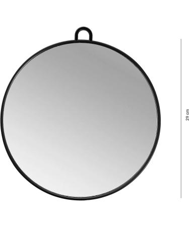 T4B LUSSONI Black Wide Hairdressing Hand Mirror 29 cm - Professional Salon Tool for Men and Women - Buy Online on GoSupps.com