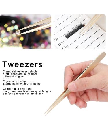 Tweezers High Eyelashes Tweezers Stable Rust-Proof Ergonomic for Nail Art for Woman - Buy Online on GoSupps.com