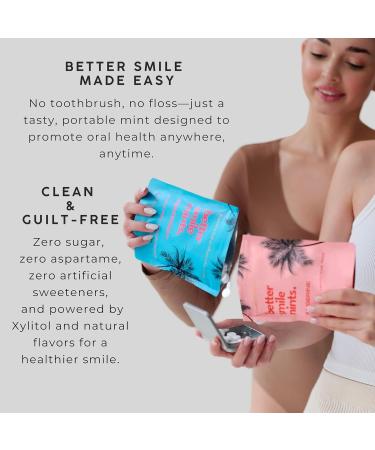 NOOZ Better Smile Mints 180 Count | Oral Health & Fresh Breath Support | Gum & Teeth Care, pH Balance | Sugar-Free, Aspartame-Free | Peppermint Flavor | Includes Premium Refillable Tin Peppermint REFILL BAG - Buy Online on GoSupps.com