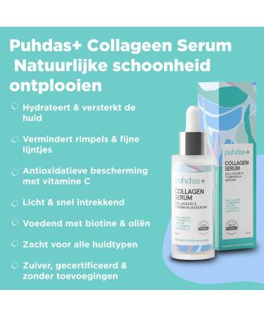 New Organics Oy Collagen serum 30 ml high dosage effective collagen serum for the face with vitamin C sea buckthorn biotin and argan oil serum face made in Finland - Buy Online on GoSupps.com