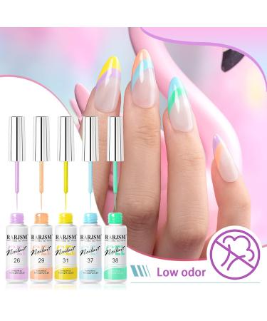 Buy RARJSM Nail Art Gel Liner Set - 24 Colors for Nail Art Design | Soak Off UV LED Curing | Glitter & Creative Painting - Buy Online on GoSupps.com