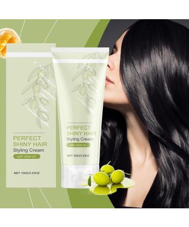 Hair Gloss Styling Cream Styling cream for curly hair regenerates and improves frizz creating a natural look 100 g (3PC) - Buy Online on GoSupps.com