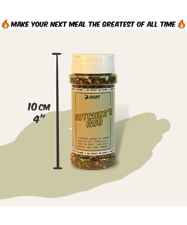 Butcher's Rub - a coarse and Tasty rub for Big Joints of Meat Whole Birds or Steaks. 50g Shaker. Fragrant Rich and Herby rub That withstands high Oven or BBQ temperatures. - Buy Online on GoSupps.com