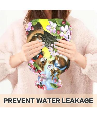 Naanle Cherry Blossom Squirrel Heat Bottle | 1L Transparent Hot Water Bottle for Pain Relief & Cold Therapy - Buy Online on GoSupps.com