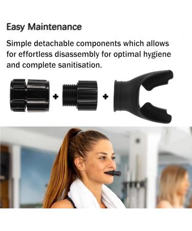 DHinkyoung Breathing Exerciser for Improves Lung Capacity Adjustable Lung Strengthening Trainer Deep Breathing Lung Exercise Device Lung Expander for Respiratory Therapy & Mucus Clearing Black - Buy Online on GoSupps.com