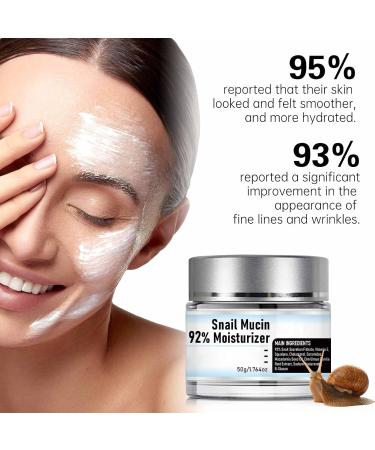 Snail Mucin 92% Moisturizer - Hydrating Face Gel Cream for Dry & Sensitive Skin - Advanced All-in-One Repair Cream - Buy Online on GoSupps.com