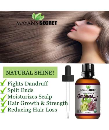 USDA Organic Grapeseed Oil Anti-Aging Moisturizer - Cold Pressed Facial Cleanser | Reduce Wrinkles & Stretch Marks | 4 Fl Oz - Buy Online on GoSupps.com