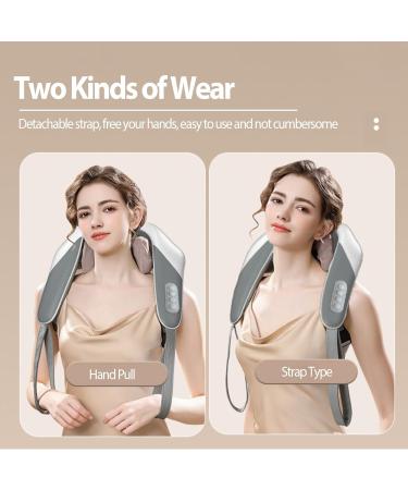 Danlikt Neck Massager - Rechargeable 5D Massage Device with Heat for Neck Back Shoulder & Leg - White - Buy Online on GoSupps.com
