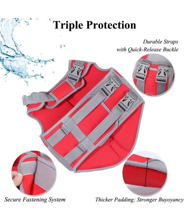 Vivaglory Sporty Dog Security Vest - Durable Neoprene Rescue Vest with Velcro Fastener Comfortable Fit for Medium Dogs (Red 53-64cm Chest) - Buy Online on GoSupps.com