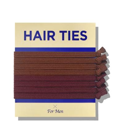 Havhaf Knotted men's hair gum for men-no damage fold break bun hair gum for men with long hair |For rolls curly thick elastic for boys (thin cognac brown) 1 piece (1 Pack) cognac brown